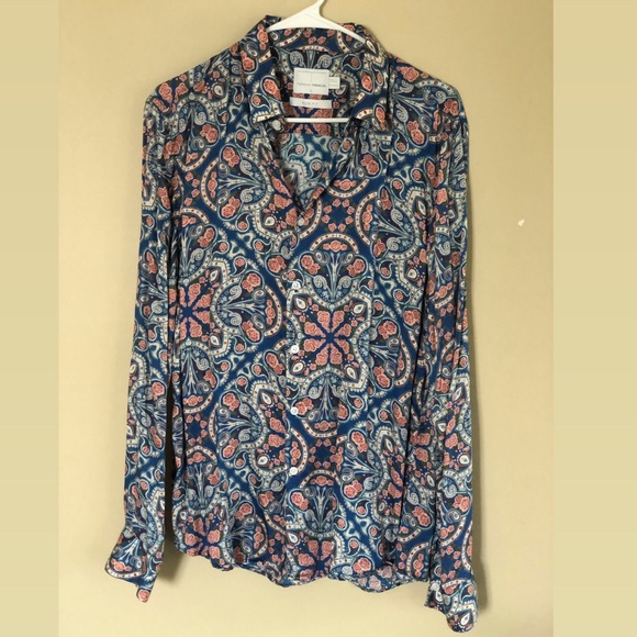 Topman Other - Paisley Button Down Collar Long Sleeve Shirt